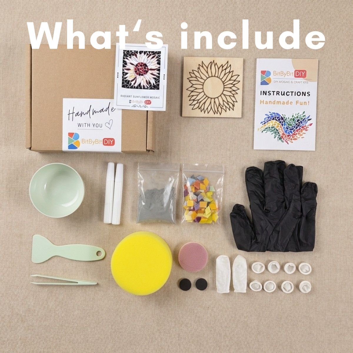 Radiant Sunflower Mosaic Art Kit