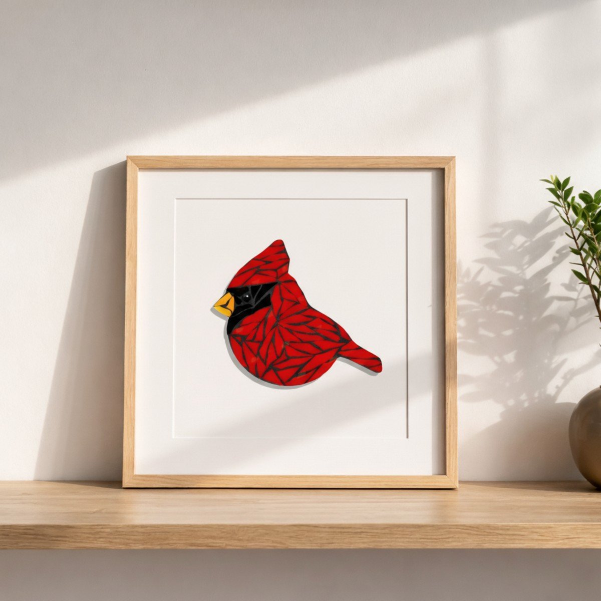 Quiet Bird Mosaic Art Kit | DIY Glass Mosaic Kit, Craft Project for Adults & Teens, Home Decor Gift