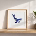 Gentle Whale Mosaic Art Kit | DIY Glass Mosaic Kit, Premium Mica Tile Craft for Adults & Kids, Unique Home Decor Gift