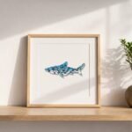 Steady Shark Mosaic Art Kit | DIY Glass Mosaic Kit, Premium Mica Tile Craft for Adults & Kids, Unique Home Decor Gift