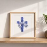 Quiet Cross Mosaic Art Kit | DIY Glass Mosaic Kit, Premium Mica Tile Craft for Adults & Kids, Unique Home Decor Gift