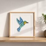 Soaring Hummingbird Mosaic Art Kit | DIY Glass Mosaic Kit, Premium Mica Tile Craft for Adults & Kids, Unique Home Decor Gift