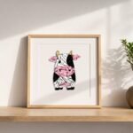 Kind Cow Mosaic Art Kit | DIY Glass Mosaic Kit, Premium Mica Tile Craft for Adults & Kids, Unique Home Decor Gift