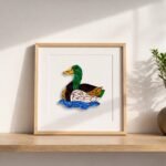 Calm Mallard Mosaic Art Kit | DIY Glass Mosaic Kit, Premium Mica Tile Craft for Adults & Kids, Unique Home Decor Gift