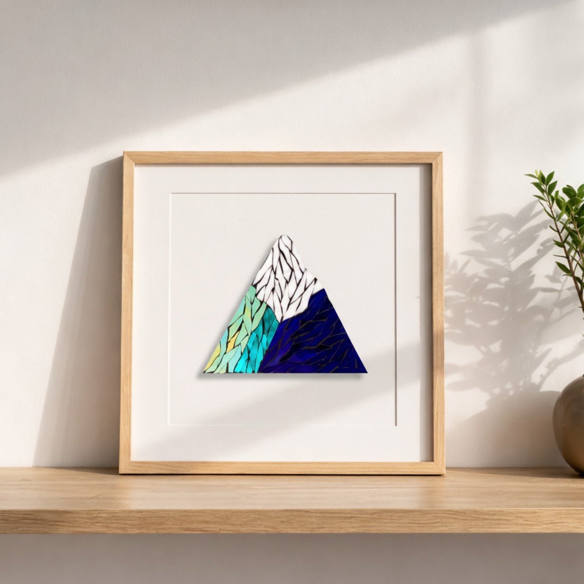 Steady Mountain Mosaic Art Kit | DIY Glass Mosaic Kit, Premium Mica Tile Craft for Adults & Kids, Unique Home Decor Gift