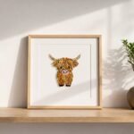 Gentle Highland Cow Mosaic Art Kit | DIY Glass Mosaic Kit, Premium Mica Tile Craft for Adults & Kids, Unique Home Decor Gift