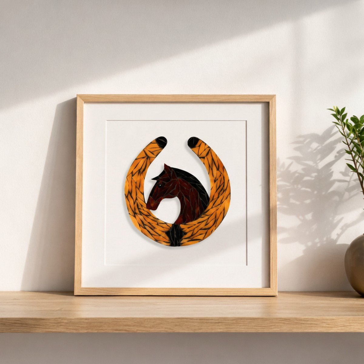 Guarded Horse Mosaic Art Kit | DIY Glass Mosaic Kit, Premium Mica Tile Craft for Adults & Kids, Unique Home Decor Gift