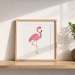 Graceful Flamingo Mosaic Art Kit | DIY Glass Mosaic Kit, Premium Mica Tile Craft for Adults & Kids, Unique Home Decor Gift