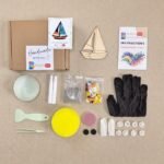 Steady Sailboat Mosaic Art Kit | DIY Glass Mosaic Kit, Premium Mica Tile Craft for Adults & Kids, Unique Home Decor Gift