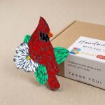 Guiding Cardinal Mosaic Art Kit | DIY Glass Mosaic Kit, Premium Mica Tile Craft for Adults & Kids, Unique Home Decor Gift