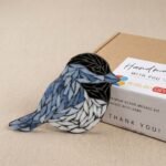 Quiet Bird Mosaic Art Kit | DIY Glass Mosaic Kit, Premium Mica Tile Craft for Adults & Kids, Unique Home Decor Gift