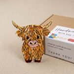 Gentle Highland Cow Mosaic Art Kit | DIY Glass Mosaic Kit, Premium Mica Tile Craft for Adults & Kids, Unique Home Decor Gift