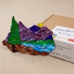 Peaceful Mountain Landscape Mosaic Art Kit | DIY Glass Mosaic Kit, Premium Mica Tile Craft for Adults & Kids, Unique Home Decor Gift
