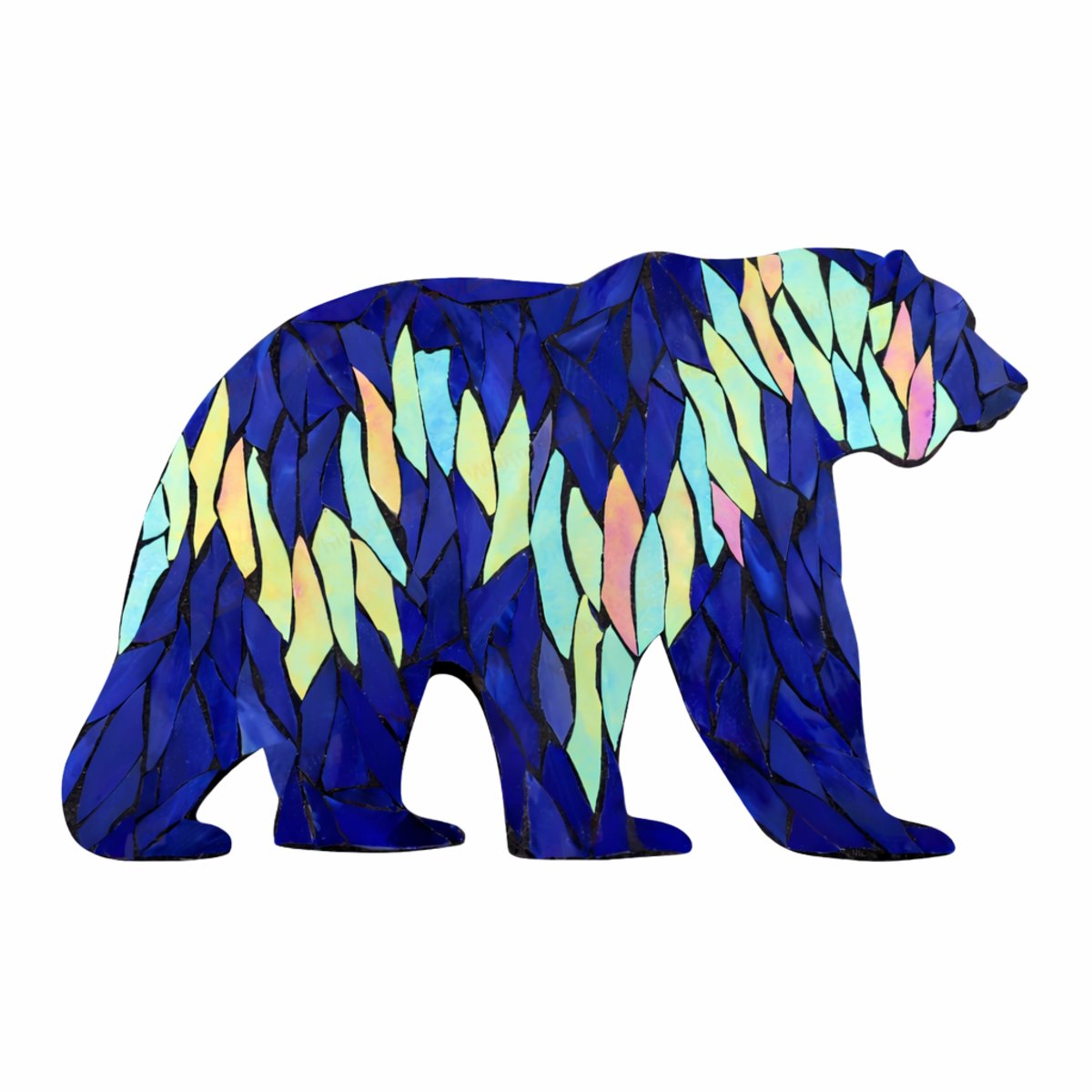 Steady Bear Mosaic Art Kit | DIY Glass Mosaic Kit, Premium Mica Tile Craft for Adults & Kids, Unique Home Decor Gift