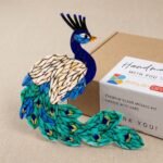 Proud Peacock Mosaic Art Kit | DIY Glass Mosaic Kit, Premium Mica Tile Craft for Adults & Kids, Unique Home Decor Gift