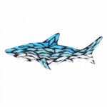 Steady Shark Mosaic Art Kit | DIY Glass Mosaic Kit, Premium Mica Tile Craft for Adults & Kids, Unique Home Decor Gift