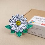 Gentle Daisy Mosaic Art Kit | DIY Glass Mosaic Kit, Premium Mica Tile Craft for Adults & Kids, Unique Home Decor Gift