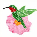 Hovering Hummingbird Mosaic Art Kit | DIY Glass Mosaic Kit, Premium Mica Tile Craft for Adults & Kids, Unique Home Decor Gift