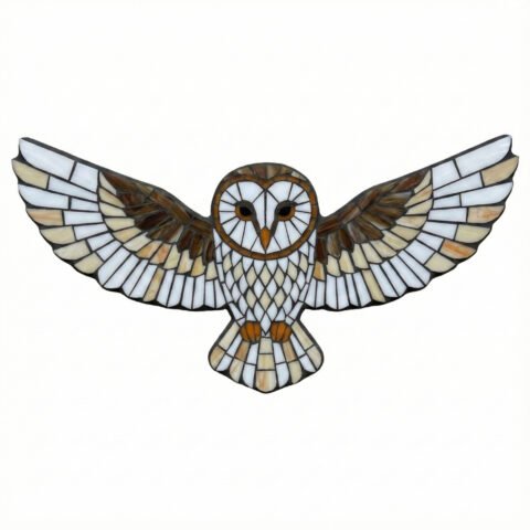 Watchful Owl Mosaic Art Kit | DIY Glass Mosaic Kit, Premium Mica Tile Craft for Adults & Kids, Unique Home Decor Gift