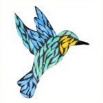 Soaring Hummingbird Mosaic Art Kit | DIY Glass Mosaic Kit, Premium Mica Tile Craft for Adults & Kids, Unique Home Decor Gift