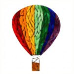 Colorful Hot Air Balloon Mosaic Art Kit | DIY Glass Mosaic Kit, Premium Mica Tile Craft for Adults & Kids, Unique Home Decor Gift