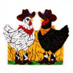 Companion Chickens Mosaic Art Kit | DIY Glass Mosaic Kit, Premium Mica Tile Craft for Adults & Kids, Unique Home Decor Gift
