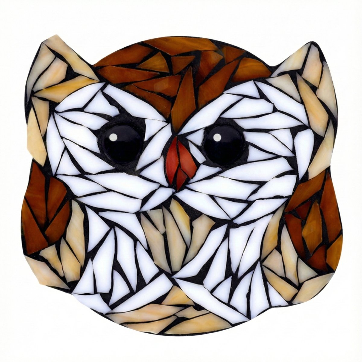 BeGentle Owl Mosaic Art Kit | DIY Glass Mosaic Kit, Premium Mica Tile Craft for Adults & Kids, Unique Home Decor Gift