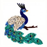 Proud Peacock Mosaic Art Kit | DIY Glass Mosaic Kit, Premium Mica Tile Craft for Adults & Kids, Unique Home Decor Gift