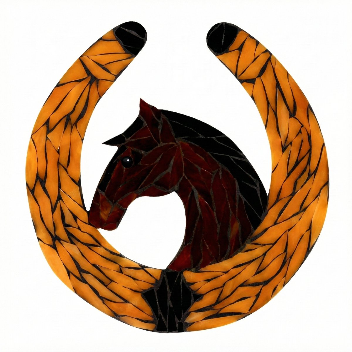 Guarded Horse Mosaic Art Kit | DIY Glass Mosaic Kit, Premium Mica Tile Craft for Adults & Kids, Unique Home Decor Gift