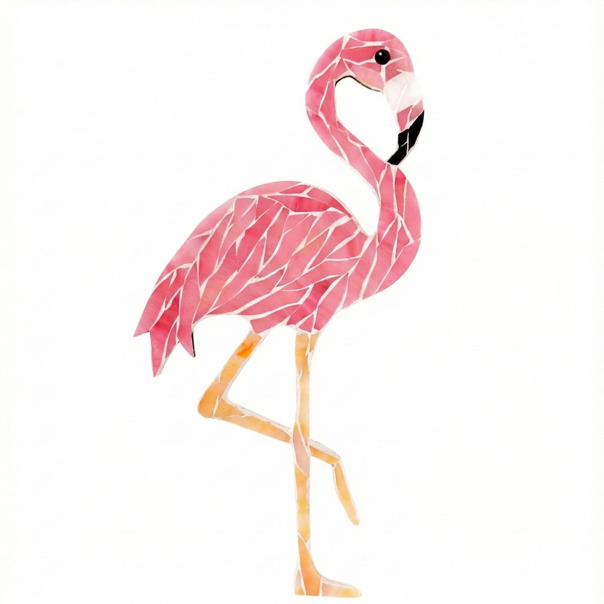 Graceful Flamingo Mosaic Art Kit | DIY Glass Mosaic Kit, Premium Mica Tile Craft for Adults & Kids, Unique Home Decor Gift
