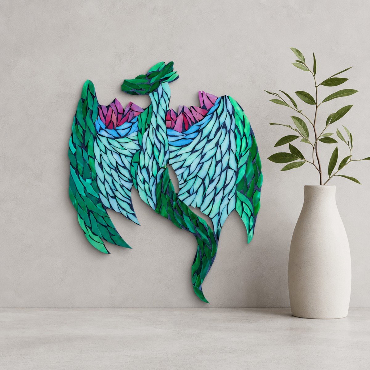 Soaring Phoenix Glass Mosaic Art Kit