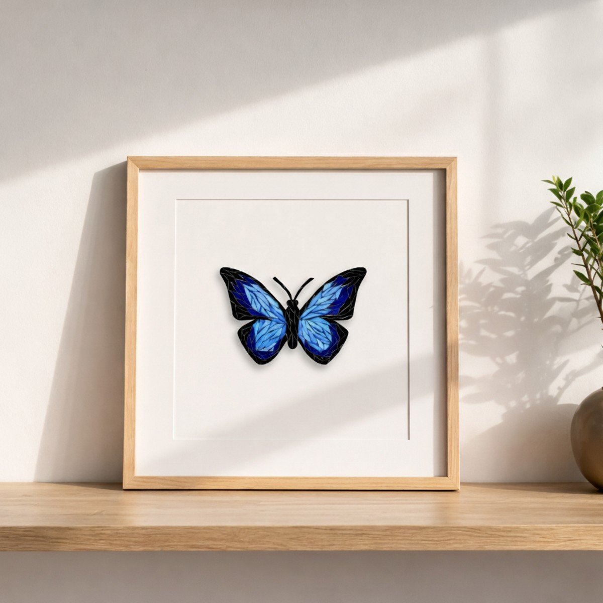 Peaceful Butterfly Mosaic Art Kit | DIY Glass Mosaic Kit, Premium Mica Tile Craft for Adults & Kids, Unique Home Decor Gift