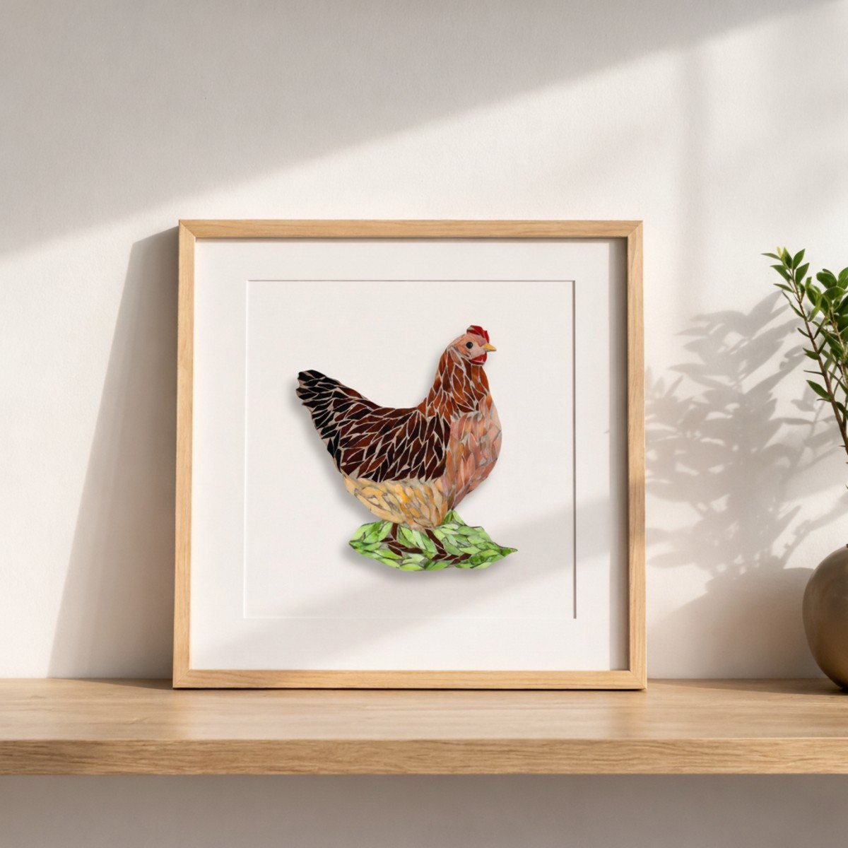 Gentle Hen Mosaic Art Kit | DIY Glass Mosaic Kit, Premium Mica Tile Craft for Adults & Kids, Unique Home Decor Gift