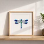 Quiet Dragonfly Mosaic Art Kit | DIY Glass Mosaic Kit, Premium Mica Tile Craft for Adults & Kids, Unique Home Decor Gift