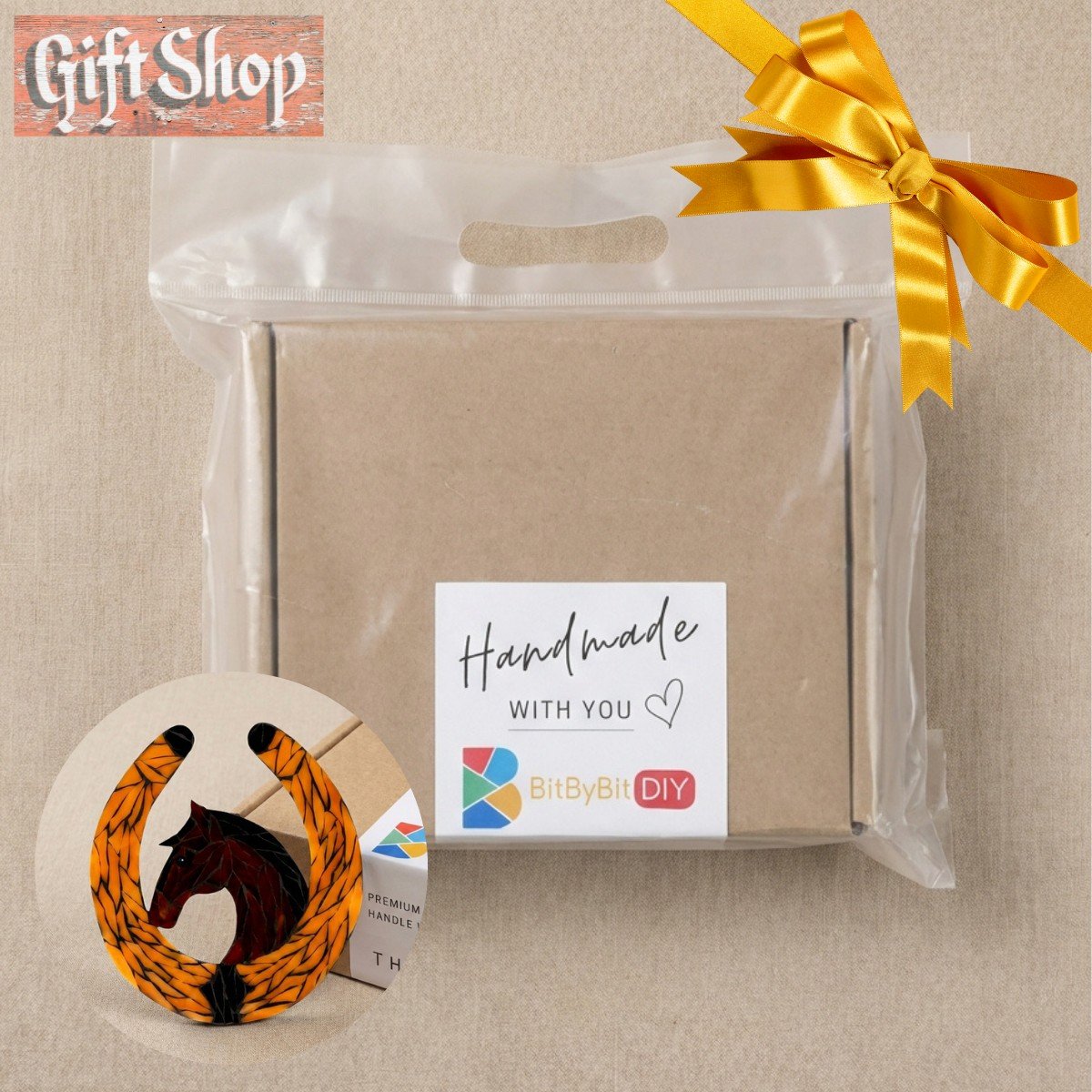 Guarded Horse Mosaic Art Kit | DIY Glass Mosaic Kit, Premium Mica Tile Craft for Adults & Kids, Unique Home Decor Gift