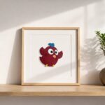 Little Red Bird Mosaic Art Kit | DIY Glass Mosaic Kit, Premium Mica Tile Craft for Adults & Kids, Unique Home Decor Gift