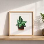 Potted Greenery Mosaic Art Kit | DIY Glass Mosaic Kit, Premium Mica Tile Craft for Adults & Kids, Unique Home Decor Gift