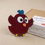 Little Red Bird Mosaic Art Kit | DIY Glass Mosaic Kit, Premium Mica Tile Craft for Adults & Kids, Unique Home Decor Gift