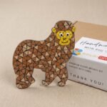 Golden Monkey Mosaic Art Kit | DIY Glass Mosaic Kit, Premium Mica Tile Craft for Adults & Kids, Unique Home Decor Gift