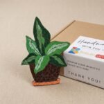 Potted Greenery Mosaic Art Kit | DIY Glass Mosaic Kit, Premium Mica Tile Craft for Adults & Kids, Unique Home Decor Gift