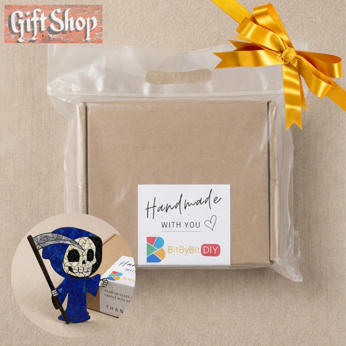 Blue Reaper Mosaic Art Kit | DIY Glass Mosaic Kit, Premium Mica Tile Craft for Adults & Kids, Unique Home Decor Gift