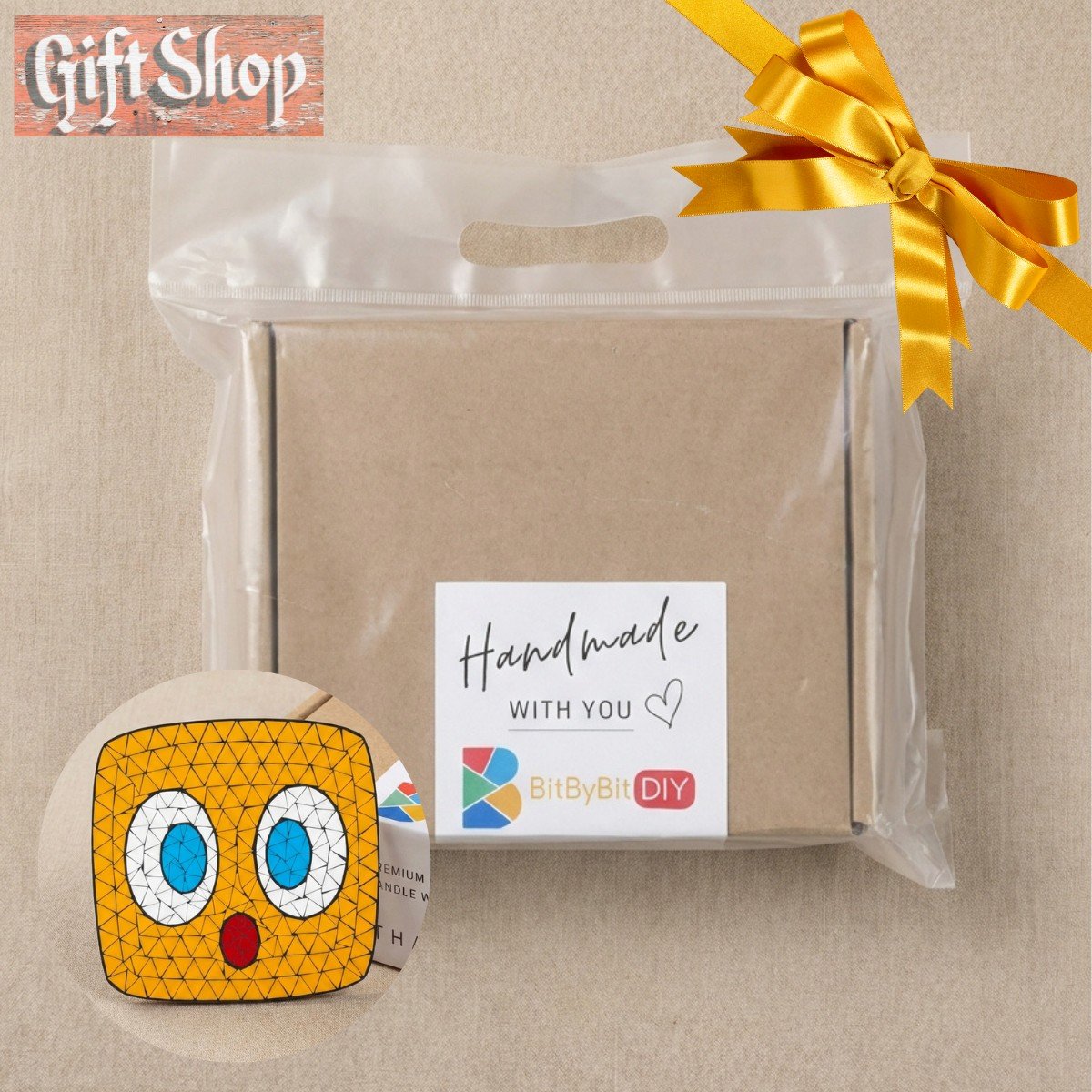 The Golden Moment Mosaic Art Kit | DIY Glass Mosaic Kit, Premium Mica Tile Craft for Adults & Kids, Unique Home Decor Gift