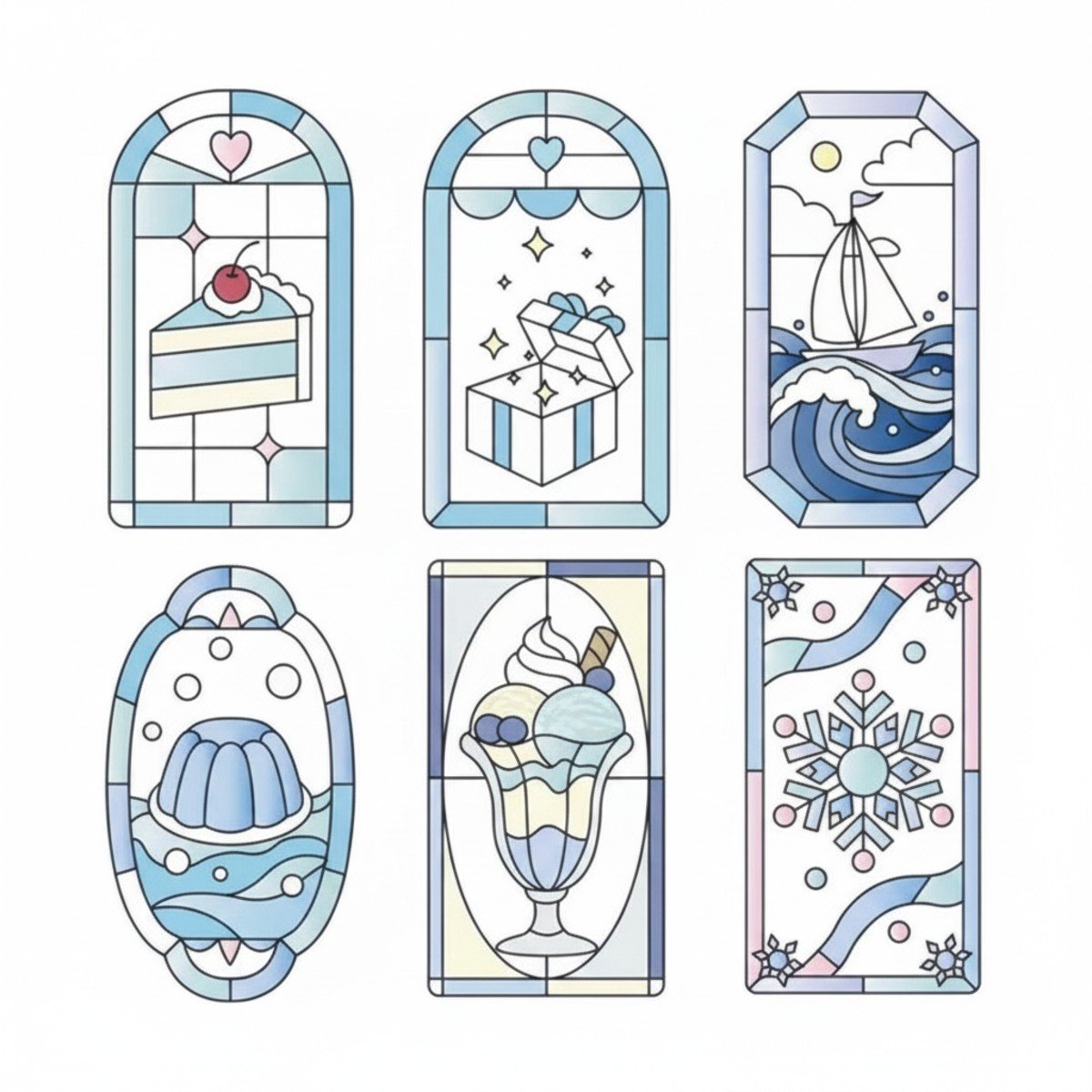 Ocean Breeze Series DIY Stained Glass Fridge Magnet Kit
