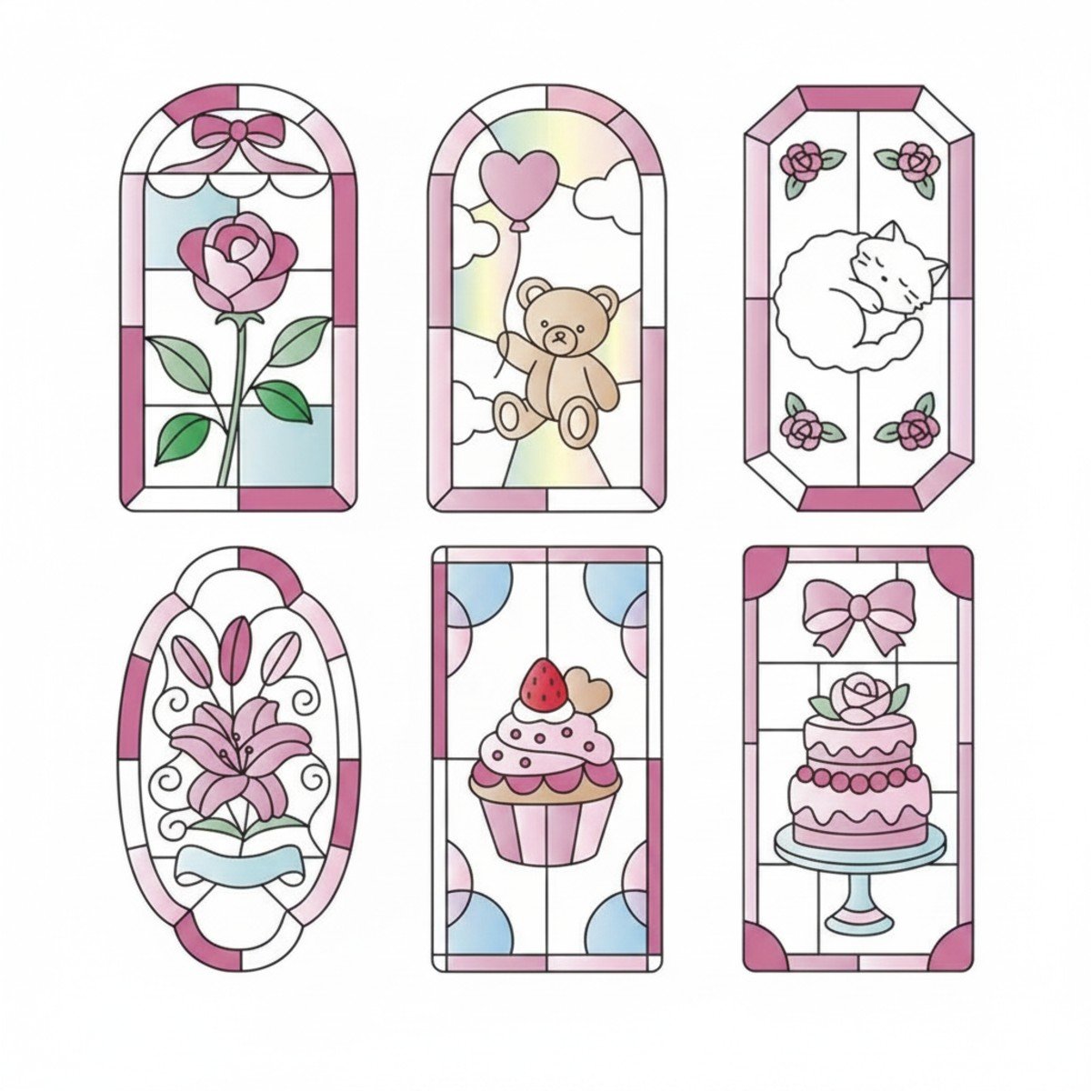 Dreamy Romance Series DIY Stained Glass Fridge Magnet Kit