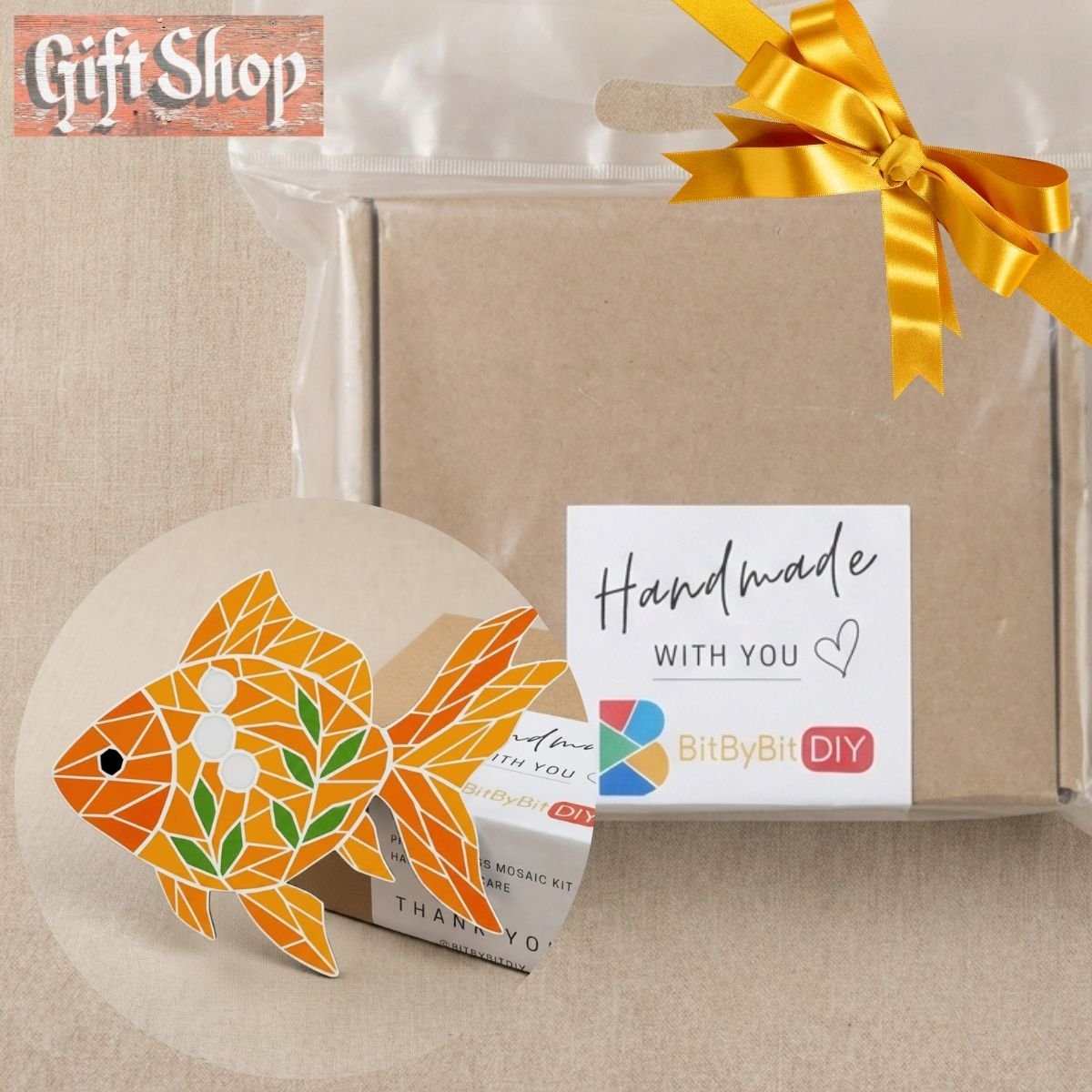 The Golden Ripple Glass Mosaic Art Kit