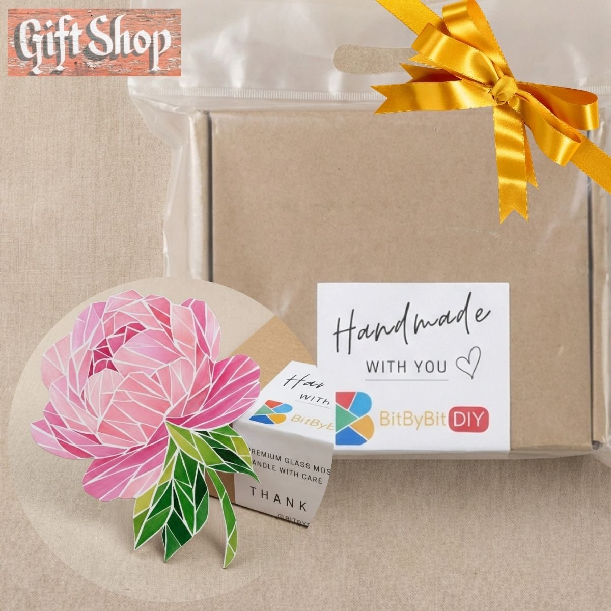 Blooming Peony Mosaic Art Kit
