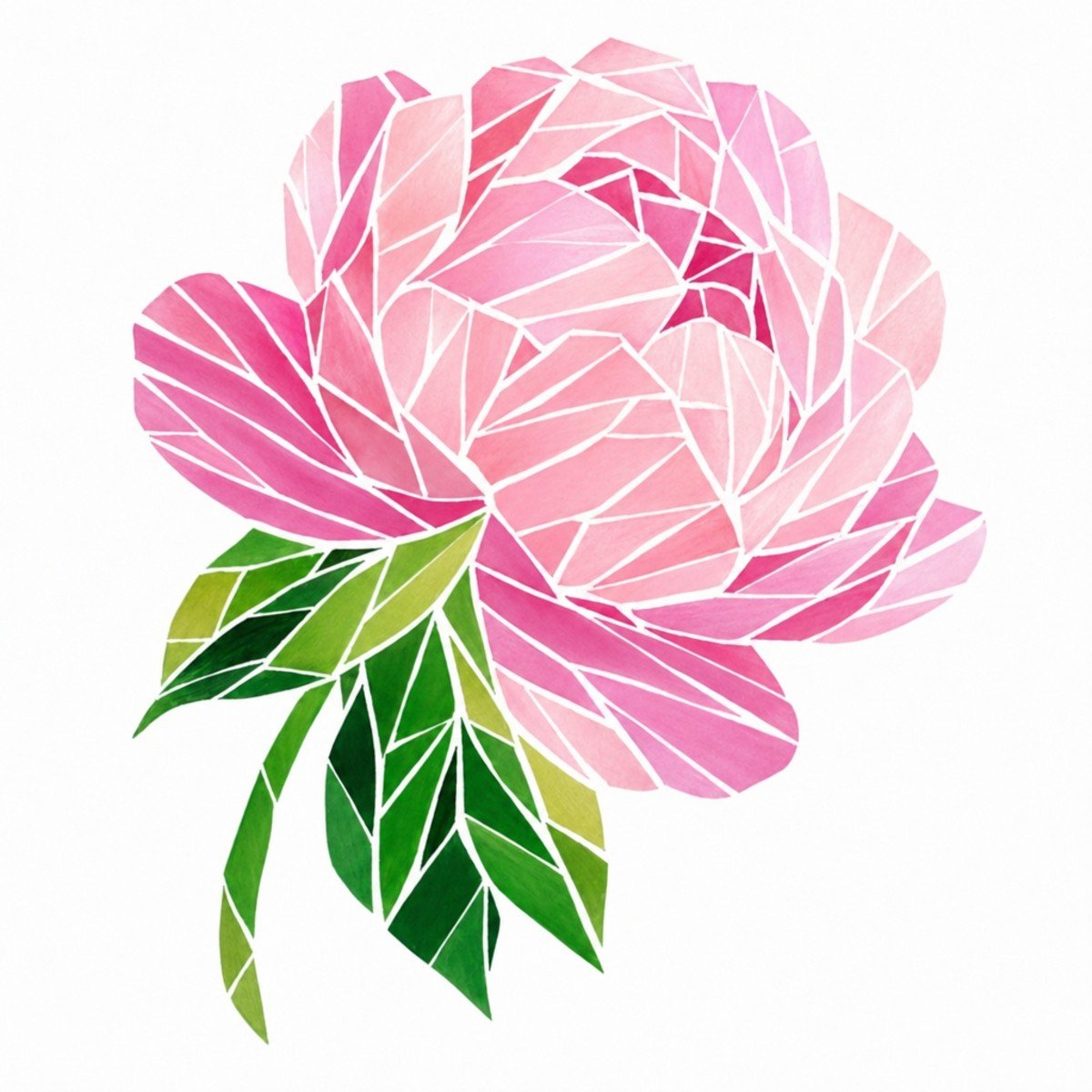 Blooming Peony Mosaic Art Kit
