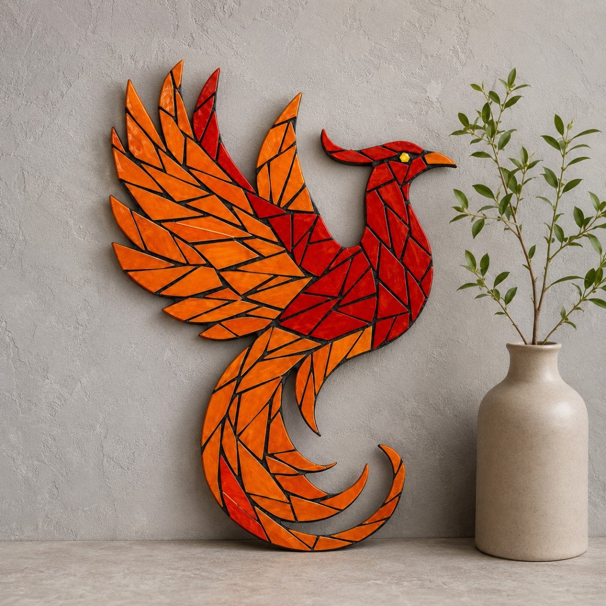 The Crimson Ascent Glass Mosaic Art Kit