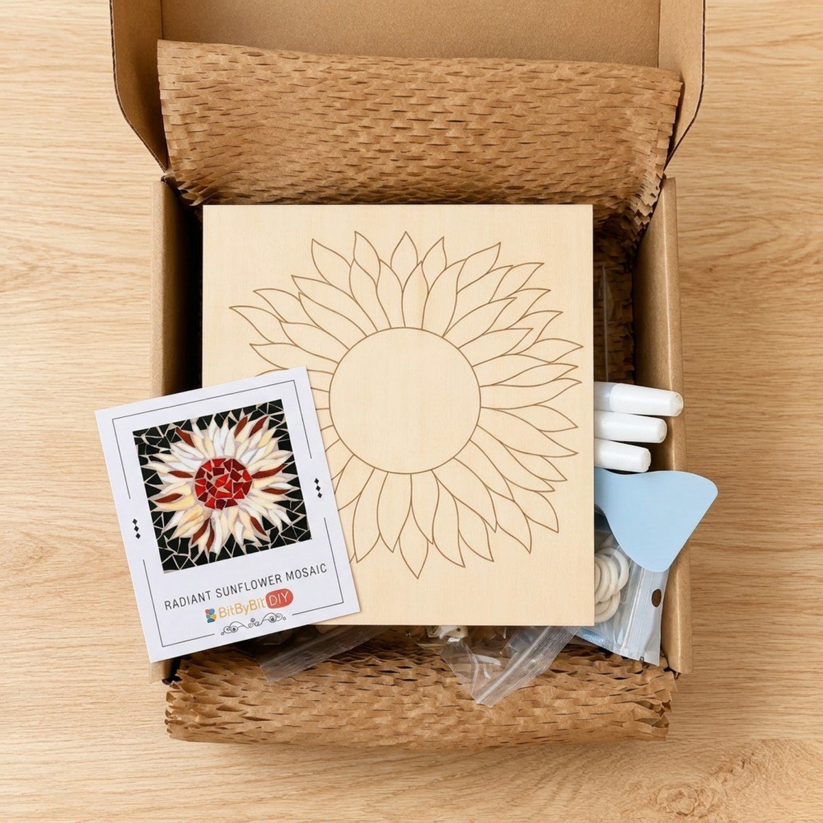 Radiant Sunflower Glass Mosaic Art Kit