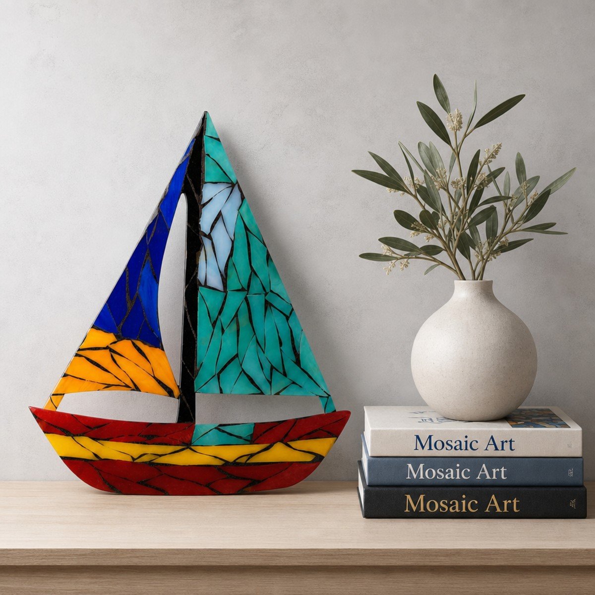 Steady Sailboat Glass Mosaic Art Kit